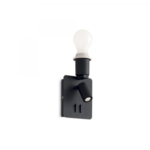 Ideal lux 239545 Gea Map LED Nástěnní svítidlo s vypínačem | Teplá bílá | 60W | Černá
