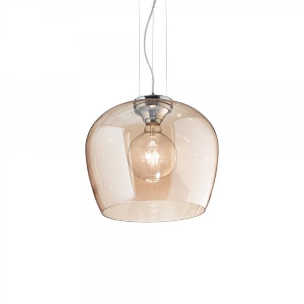 Ideal lux 241524 Blossom Skleněný lustr | E27 | Chrom | Kov