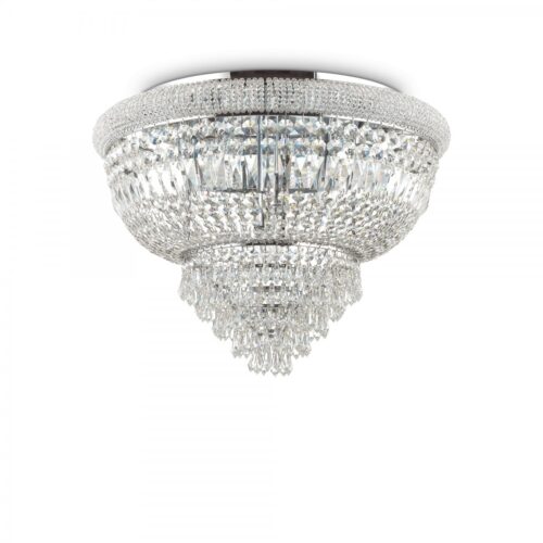 Ideal lux 243566 Dubaj Přisazené stropní svítidlo | E14 | Chrom | Kov