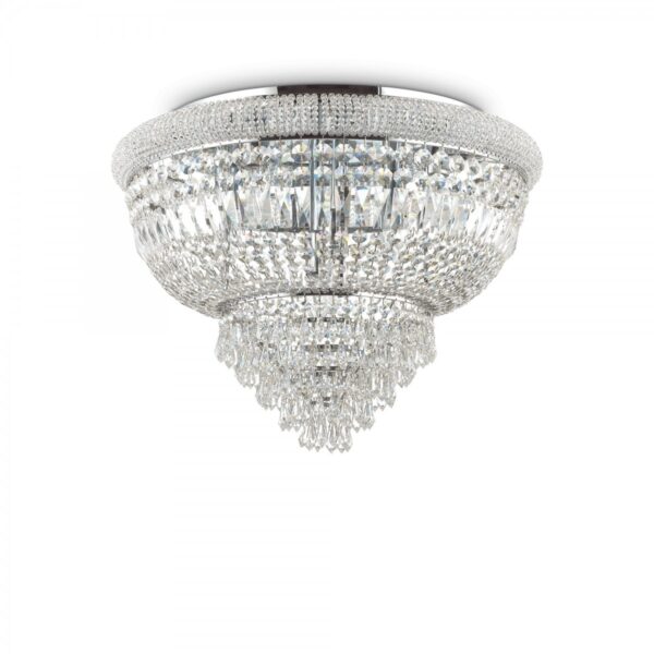 Ideal lux 243566 Dubaj Přisazené stropní svítidlo | E14 | Chrom | Kov