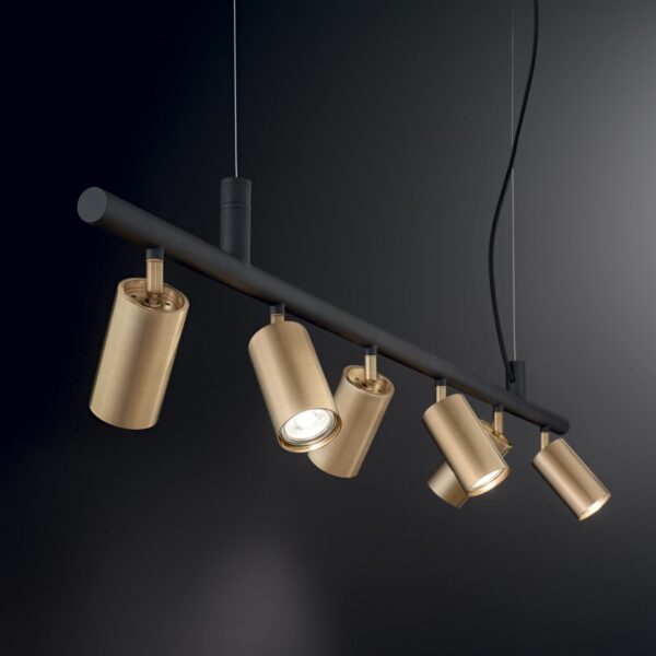 Ideal lux 244648 Dynamite Lustr | GU10 | Barevný kov | Mosaz
