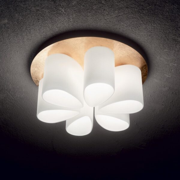 Ideal lux 247779 Daisy Přisazený lustr | E27 | Barevný kov | Zlatá