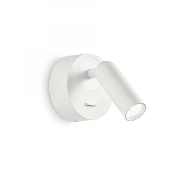 Ideal lux 260600 Bean LED Nástěnní svítidlo s vypínačem | Teplá bílá | 35W | Bílá