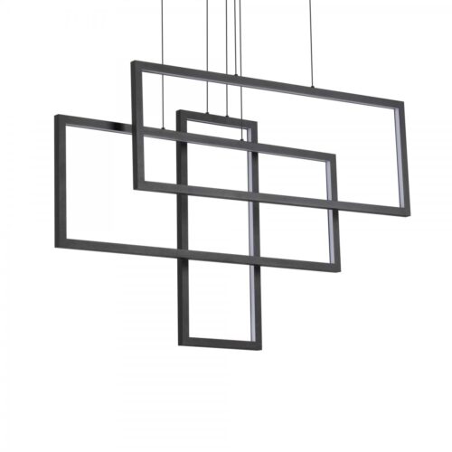 Ideal lux 269382 Frame LED stropní svítidlo | Teplá bílá | 93W | Černá