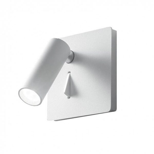 Ideal lux 250106 Lite LED Nástěnní svítidlo s vypínačem | Teplá bílá | 3W | Bílá