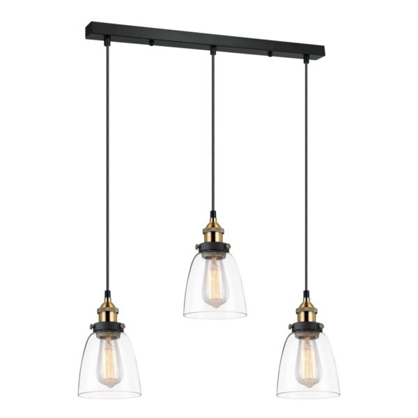 Italux 5902854531998 LED lustr | E27 | Černá