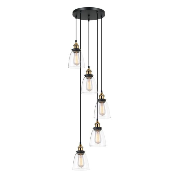 Italux 5902854532001 LED lustr | E27 | Černá