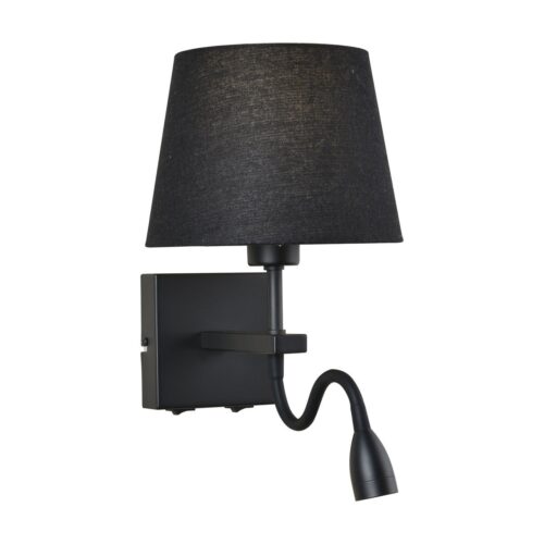 Italux 5902854533138 LED nástěnní svítidlo | Teplá bílá | Černá | 60 + 3W