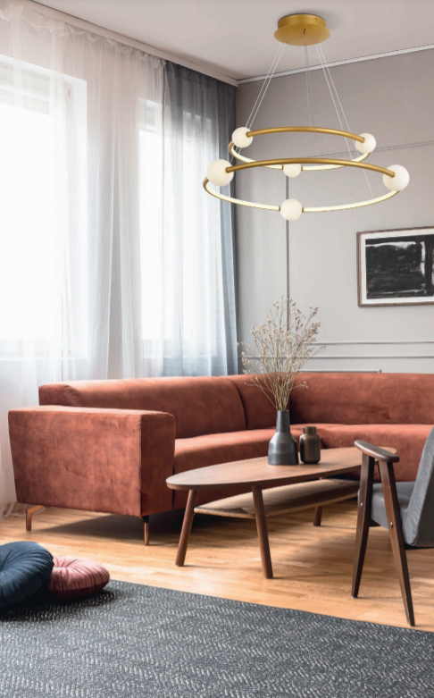 Italux 5900644313908 LED stropní svítidlo | Teplá bílá | Barevný kov | Bronz | 86W