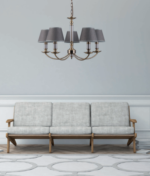 Italux 5902854531103 Lustr | E14 | Šedá