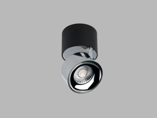 LED2 11508335DT Klip On LED bodové svítidlo | Teplá bílá | 11W | Černá | Kov | Stříbrná
