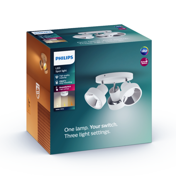 Philips 50603/31/P0 LED bodové svítidlo | Variabilní | Bílá | 3 x 4,3 W