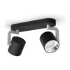 Philips 50672/30/P0 LED bodové svítidlo | Variabilní | Černá | 2 x 4,3 W | 8