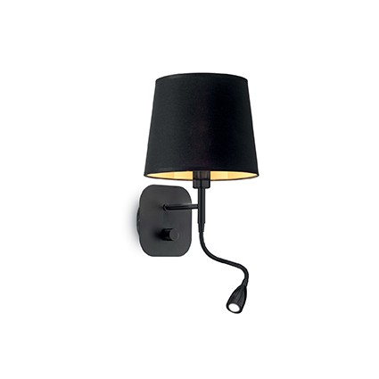 Ideal lux 158242 Nordik LED nástěnní svítidlo | Teplá bílá | Černá | 40/1W