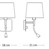 Ideal lux 158242 Nordik LED nástěnní svítidlo | Teplá bílá | Černá | 40/1W