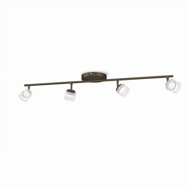 Philips 18786051 Fremont LED bodové svítidlo | Teplá bílá | Barevný kov | Bronz | 4x4W