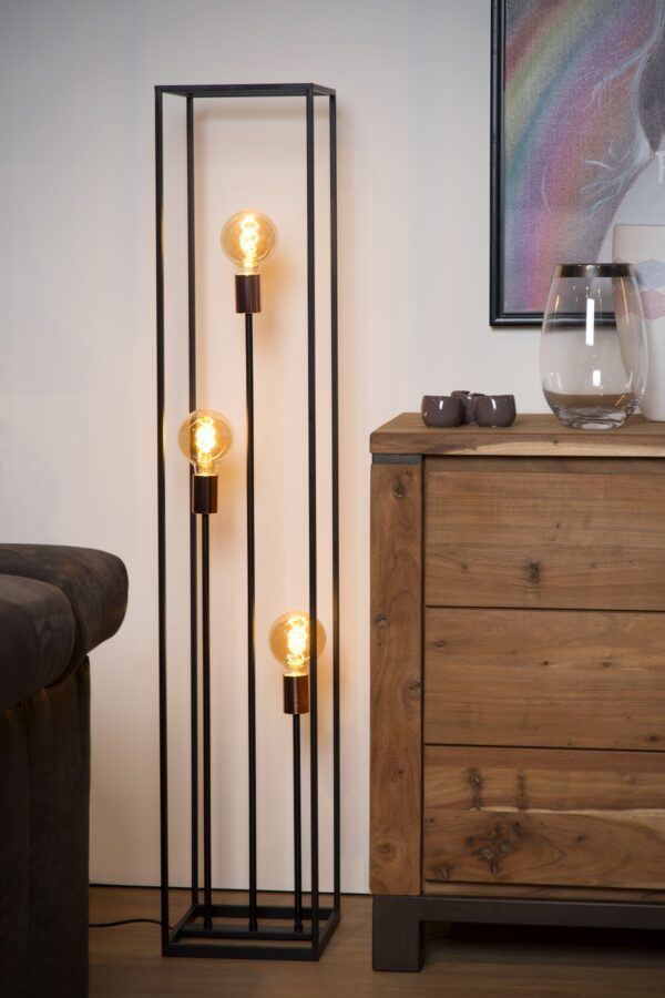 Lucide 08724/03/30 Stojací lampa | E27 | Černá