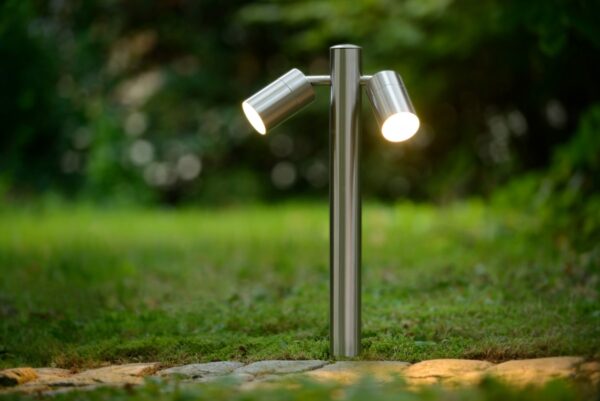 Lucide 14867/10/12 LED venkovní svítidlo | Teplá bílá | 2x5W | Chrom | Kov