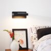 Lucide 77280/05/30 LED nástěnní svítidlo | Teplá bílá | 5W | Černá | 9