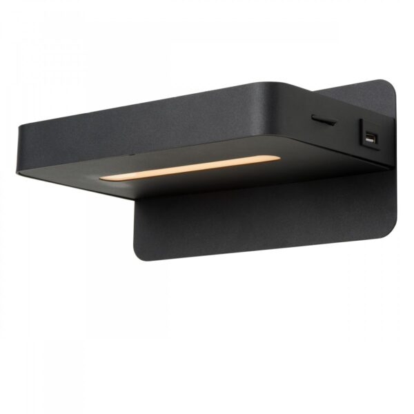 Lucide 77280/05/30 LED nástěnní svítidlo | Teplá bílá | 5W | Černá | 5