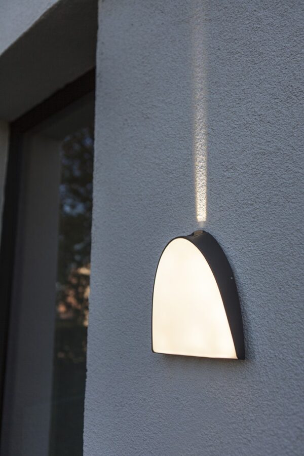 Lutec 5188801118 Apollo LED Nástěnné venkovní světlo | Teplá bílá | 14W | Šedá