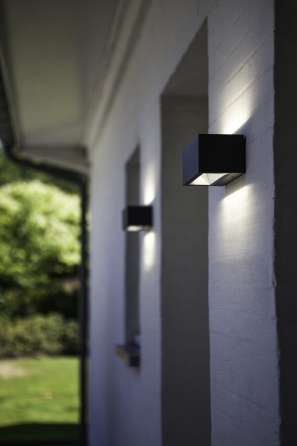 Lutec 5189101118 Gemini LED Nástěnné venkovní světlo | Přírodní bílá | 20W | Šedá