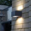 Lutec 5189113118 Gemini LED Nástěnné venkovní světlo | Teplá bílá | 10W | Šedá