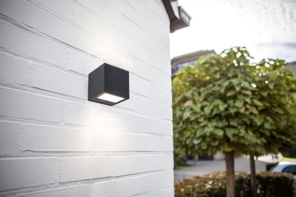 Lutec 5189114118 Gemini LED Nástěnné venkovní světlo | Přírodní bílá | 9W | Šedá