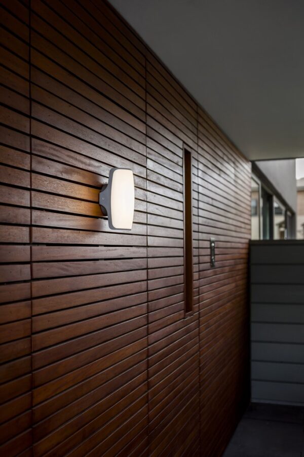 Lutec 5189901118 Seco LED Nástěnné venkovní světlo | Teplá bílá | 13W | Šedá
