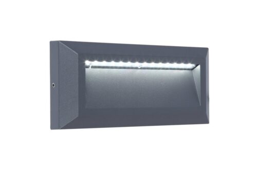 Lutec 5191602118 Helena LED Nástěnné venkovní světlo | Přírodní bílá | 10W | Šedá