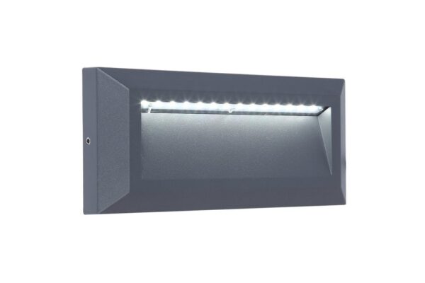 Lutec 5191602118 Helena LED Nástěnné venkovní světlo | Přírodní bílá | 10W | Šedá