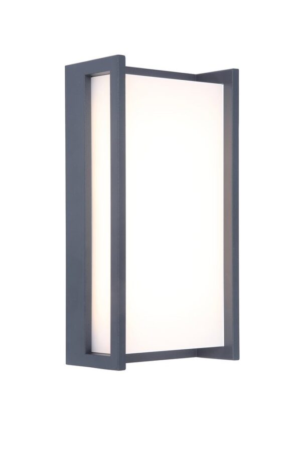 Lutec 5193001118 Qubo LED Nástěnné venkovní světlo | Teplá bílá | 18W | Šedá