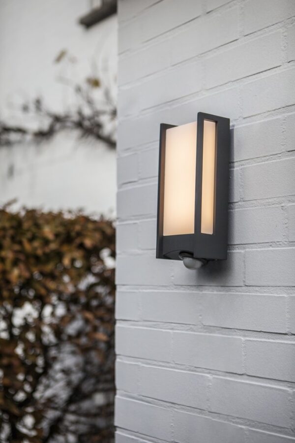 Lutec 5193002118 Qubo LED Nástěnné venkovní světlo | Teplá bílá | 13W | Šedá