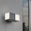 Lutec 5193801118 Cuba LED Nástěnné venkovní světlo | Teplá bílá | 23W | Šedá