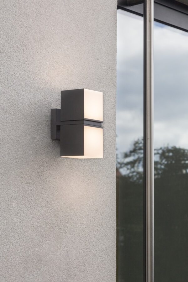 Lutec 5193801118 Cuba LED Nástěnné venkovní světlo | Teplá bílá | 23W | Šedá