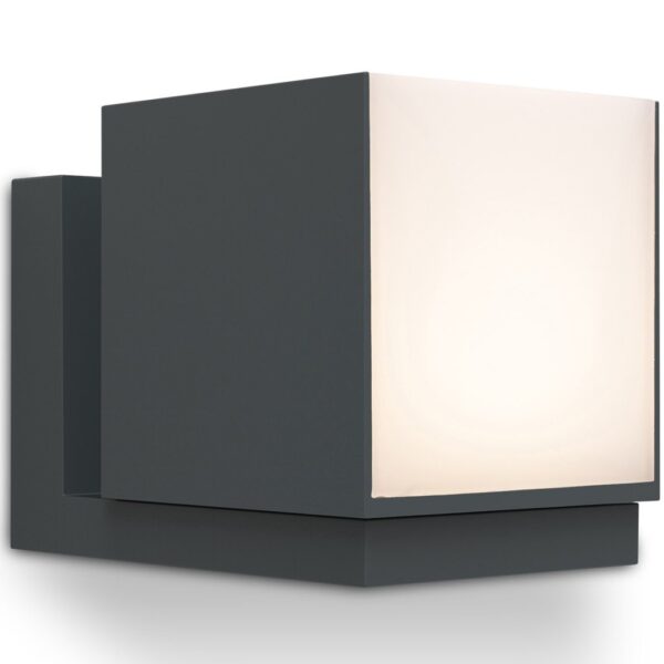 Lutec 5193803118 Cuba LED Nástěnné venkovní světlo | Teplá bílá | 12W | Šedá