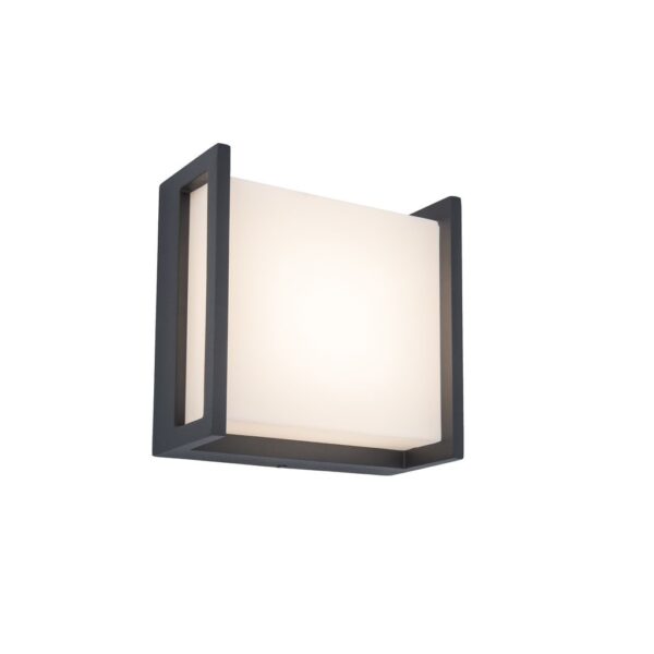 Lutec 5195401118 Qubo LED Nástěnné venkovní světlo | Teplá bílá | 8W | Šedá