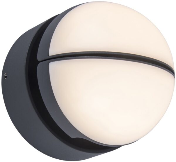 Lutec 5199001118 Eklips LED Nástěnné venkovní světlo | Teplá bílá | 13W | Šedá