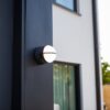 Lutec 5199001118 Eklips LED Nástěnné venkovní světlo | Teplá bílá | 13W | Šedá