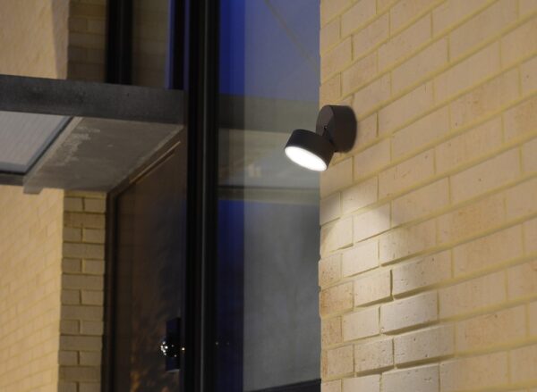 Lutec 5626001118 Trumpet LED Nástěnné venkovní světlo | Přírodní bílá | 11W | Šedá