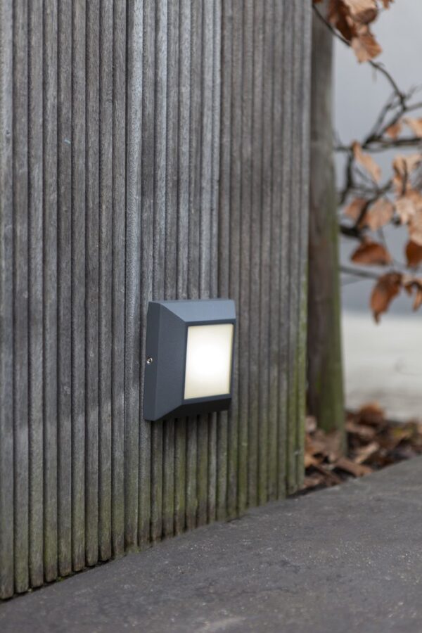 Lutec 6402101118 Helena LED Nástěnné venkovní světlo | Přírodní bílá | 4W | Šedá
