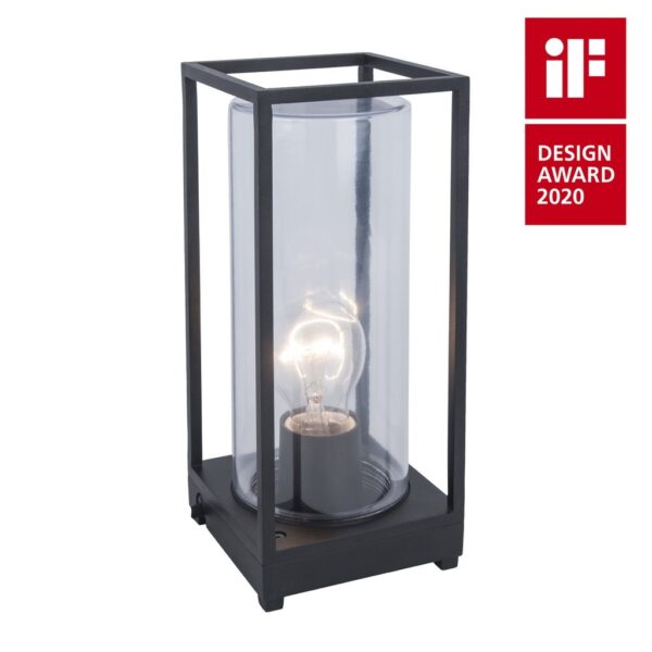Lutec 6588801012 Flair Stolní lampička | E27 | Šedá