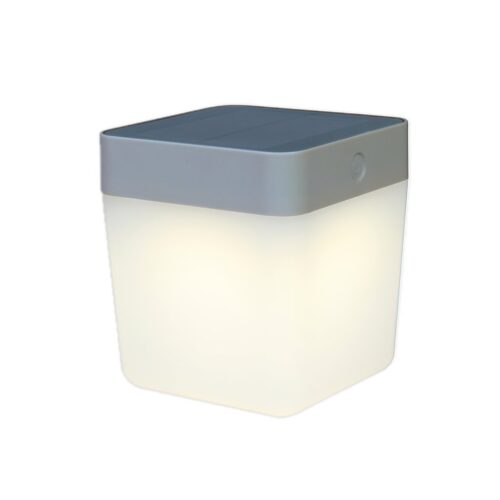 Lutec 6908001337 Table Cube LED venkovní svítidlo | Teplá bílá | 1W | Šedá