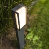 Lutec 7193001118 Qubo LED Zahradní sloupkové světlo | Teplá bílá | 18W | Šedá