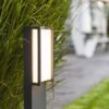 Lutec 7193001118 Qubo LED Zahradní sloupkové světlo | Teplá bílá | 18W | Šedá