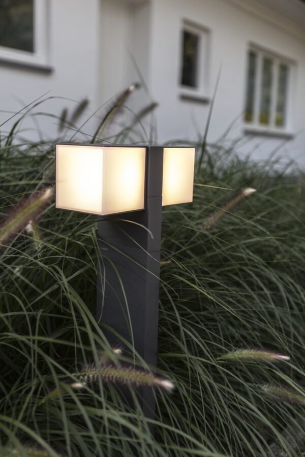 Lutec 7193801118 Cuba LED Zahradní sloupkové světlo | Teplá bílá | 23W | Šedá