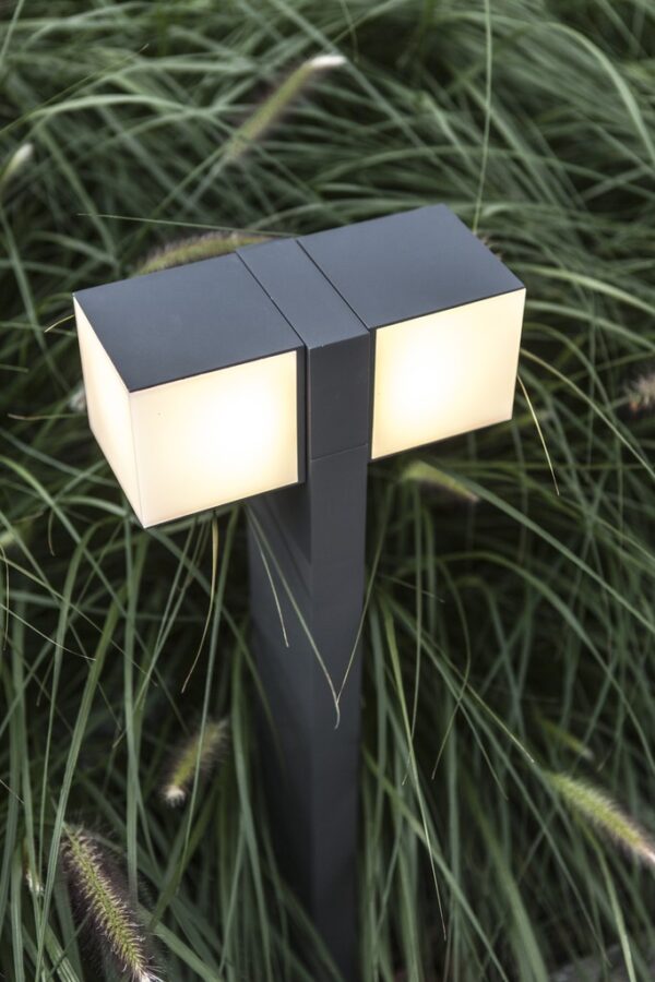 Lutec 7193801118 Cuba LED Zahradní sloupkové světlo | Teplá bílá | 23W | Šedá