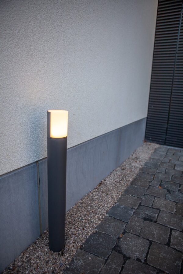 Lutec 7198101118 Cyra LED Zahradní sloupkové světlo | Teplá bílá | 8W | Šedá