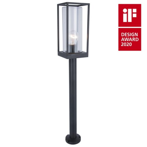 Lutec 7288801012 Flair Zahradní sloupkové světlo | E27 | Šedá