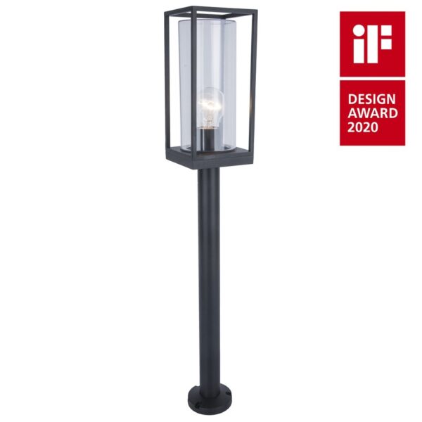 Lutec 7288801012 Flair Zahradní sloupkové světlo | E27 | Šedá